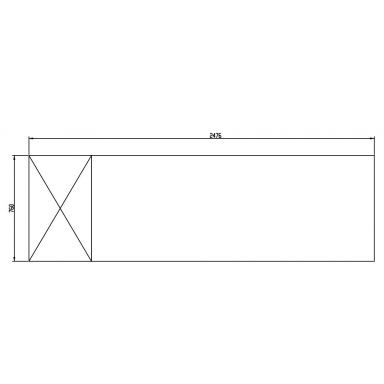 Anvil Glacian BCG72476 760mm Deep 3 Door Glass Underbench Fridge