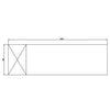 Anvil Glacian BCG72476 760mm Deep 3 Door Glass Underbench Fridge