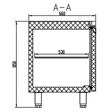 Anvil Glacian BCS71815 760mm Deep 2 Door S/S Underbench Fridge