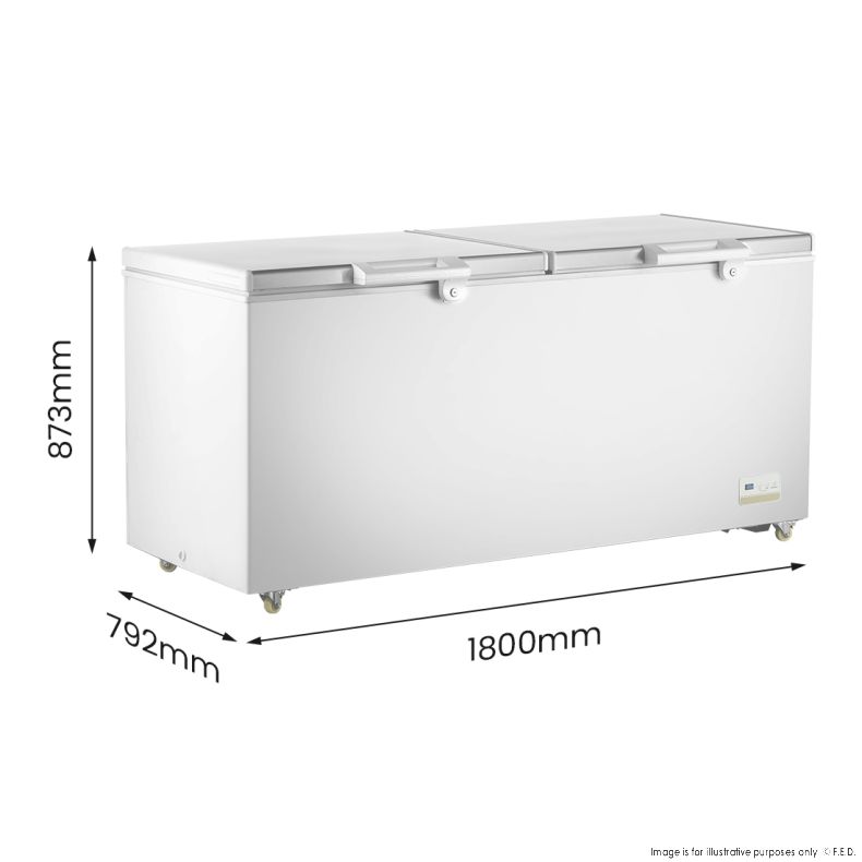 Thermaster 600L Chest Freezer with Stainless Steel Lid - BD600F
