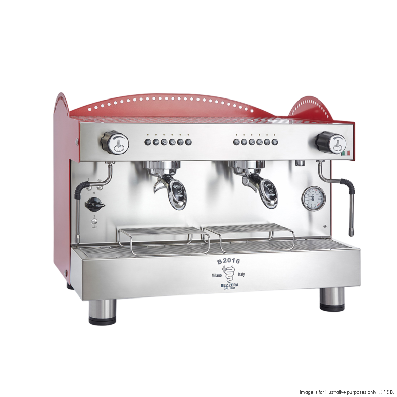 Bezzera BZB2016R2DE 3L Red 2-Group Professional Espresso Machine