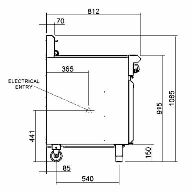 Blue Seal Evolution Series E43 Vee Ray Single Pan Electric Fryers 450mm