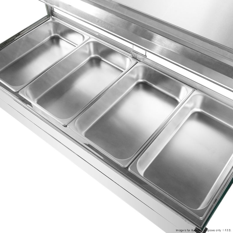 Bonvue Square Countertop Wet and Dry Bain Marie - BM14SC