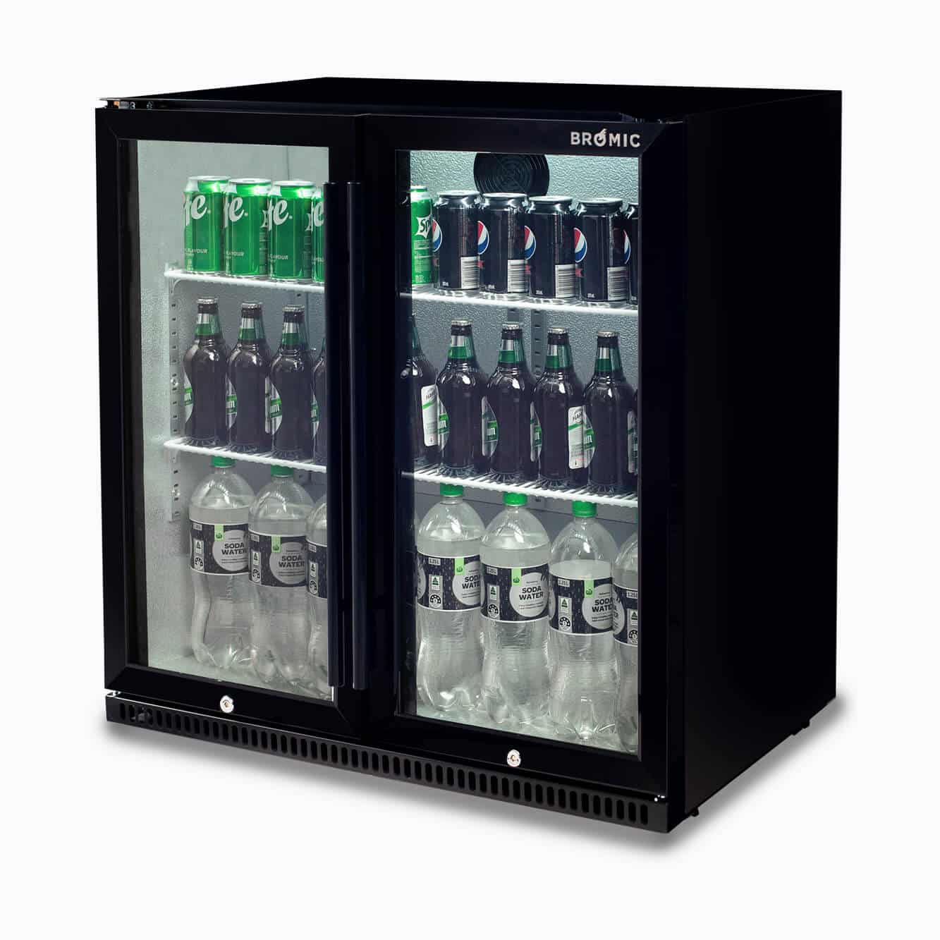 Bromic - Back Bar Fridge - 190L - 2 Doors - Hinged
