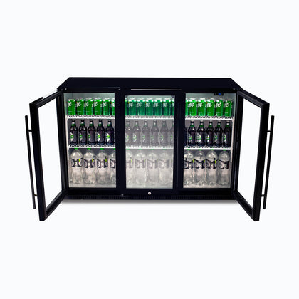 Bromic BB0330GD-NR Back Bar Three Glass Door Display 307L (Hinged Door)