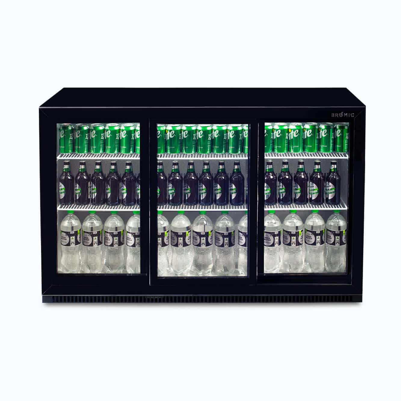 Bromic - Back Bar Fridge - 307L - 3 Doors - Sliding