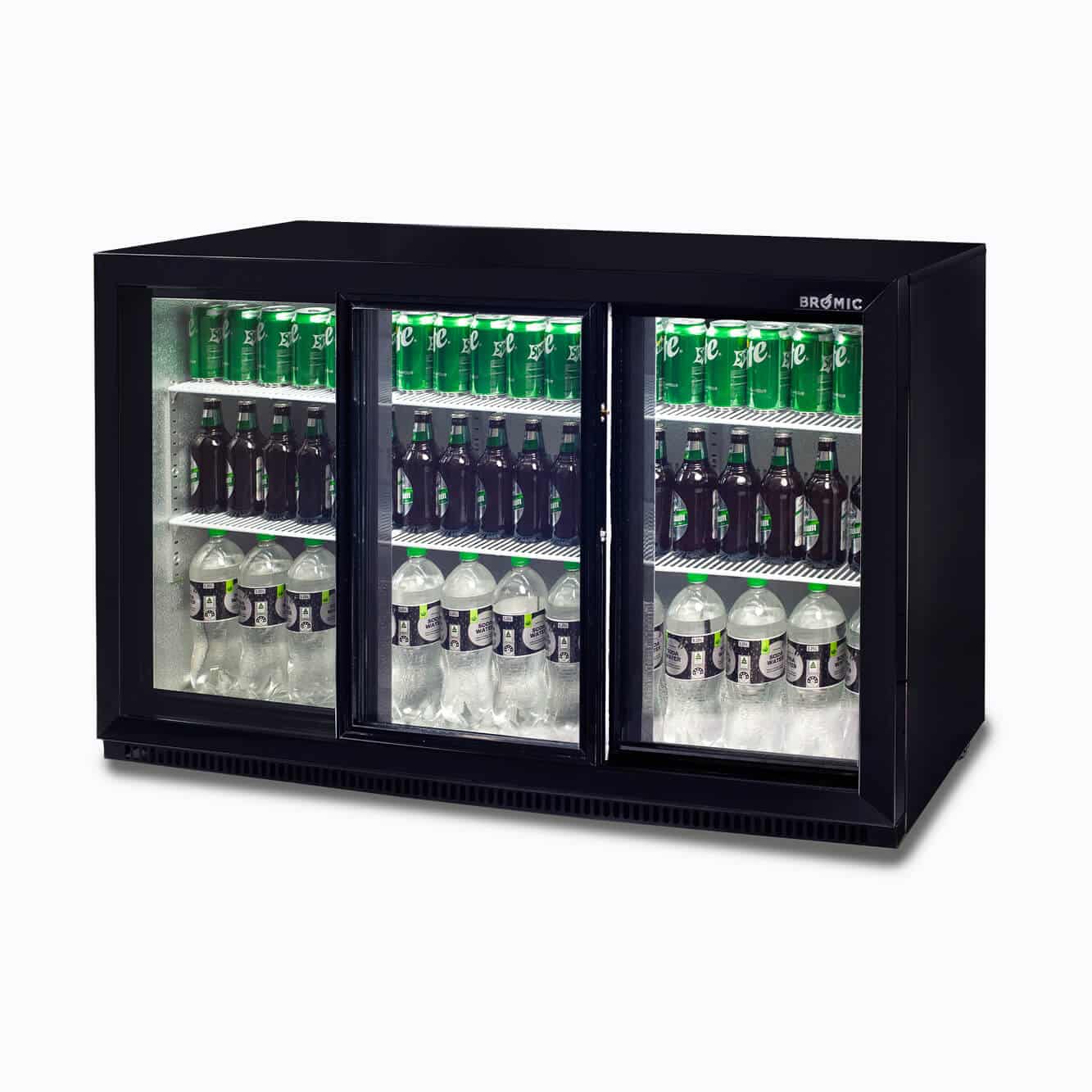 Bromic - Back Bar Fridge - 307L - 3 Doors - Sliding