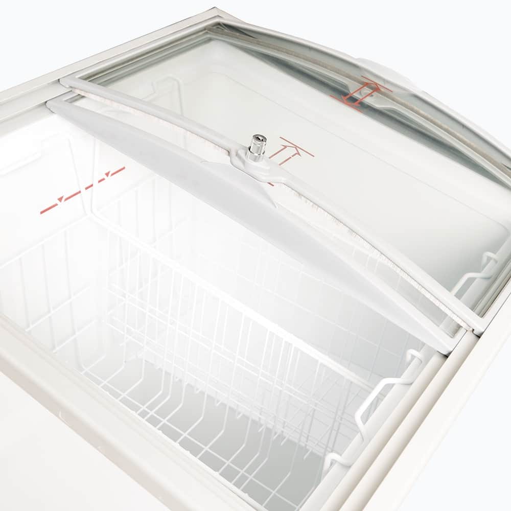 Bromic - Display Chest Freezer - 176L - Curved Glass Top