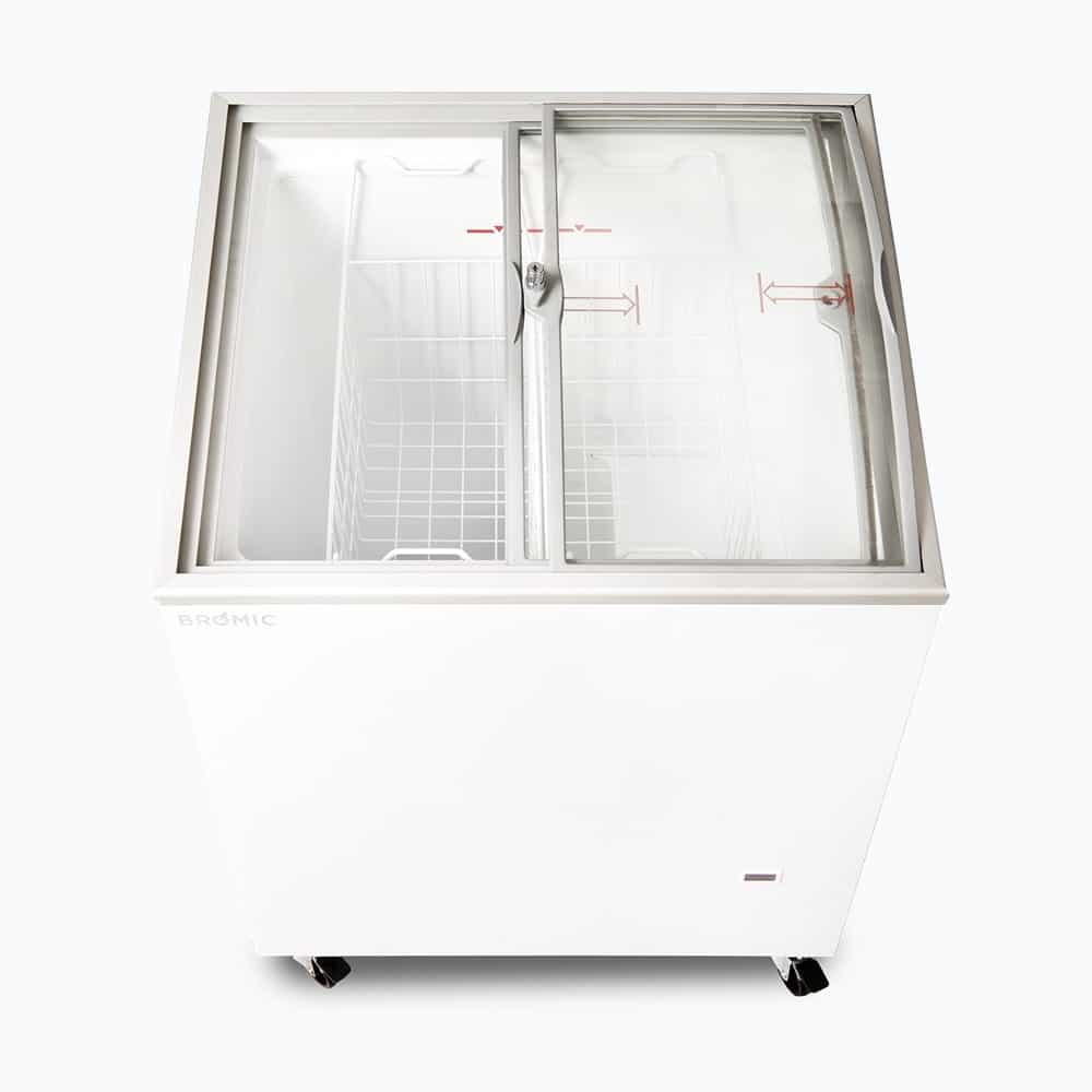 Bromic - Display Chest Freezer - 176L - Curved Glass Top