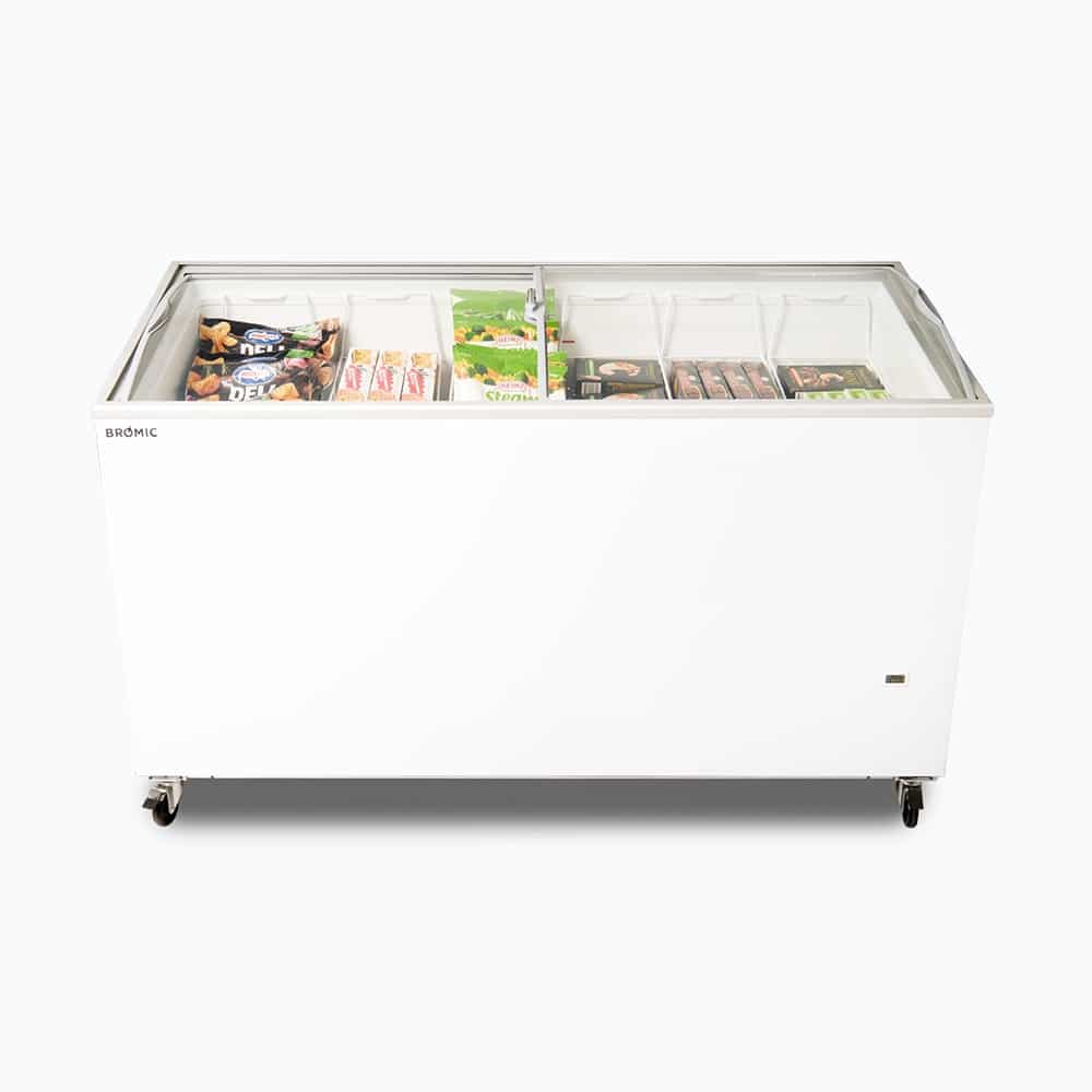 Bromic - Display Chest Freezer - 427L - Curved Glass Top
