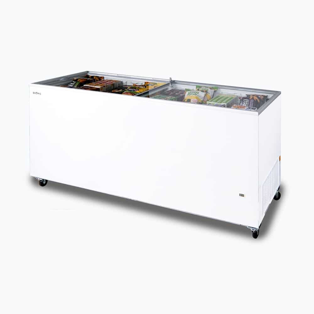 Bromic - Display Chest Freezer - 670L - Flat Glass Top