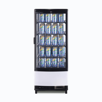 Bromic CT0100G4BC-NR Countertop Beverage Chiller Curved Glass Black 98L