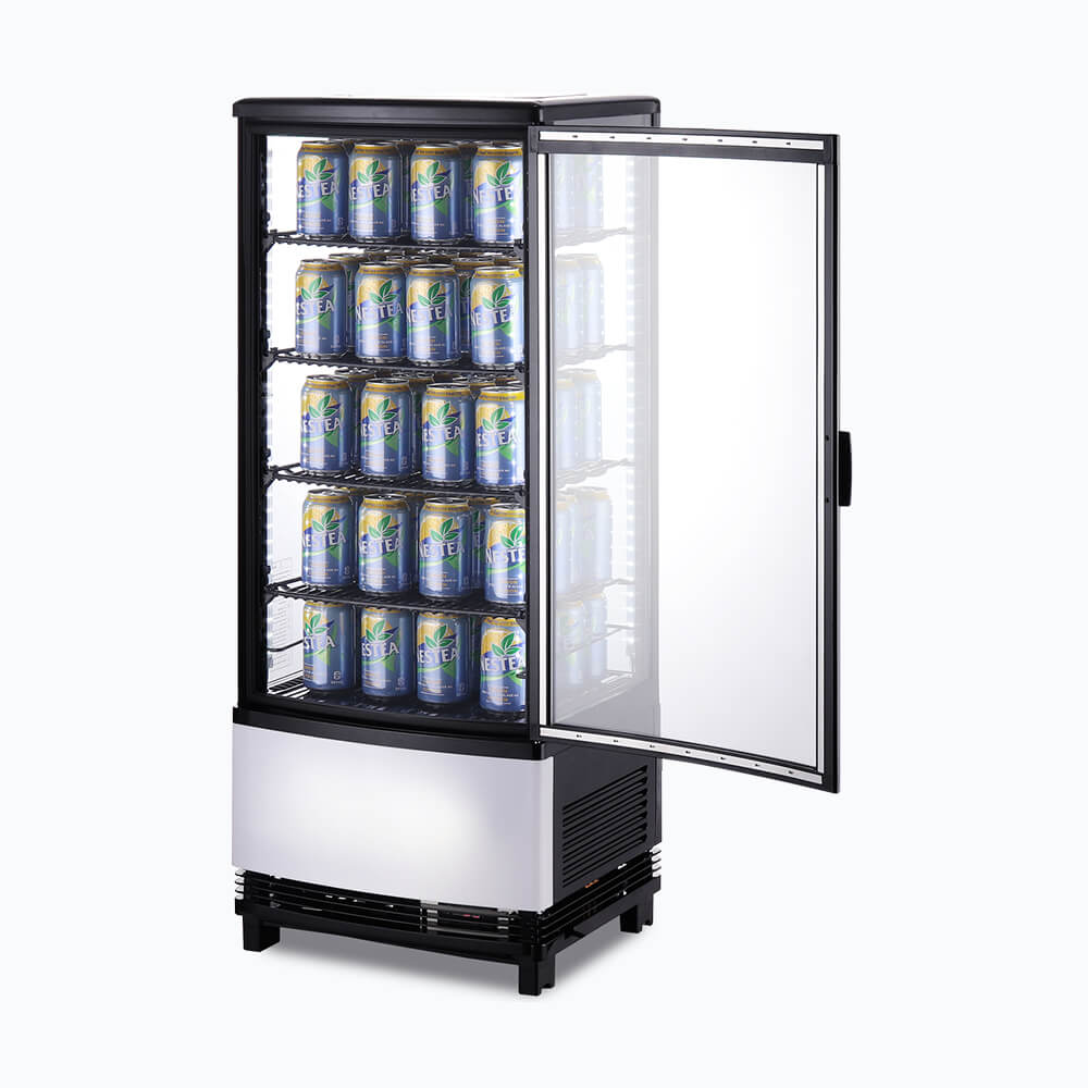 Bromic CT0100G4BC-NR Countertop Beverage Chiller Curved Glass Black 98L