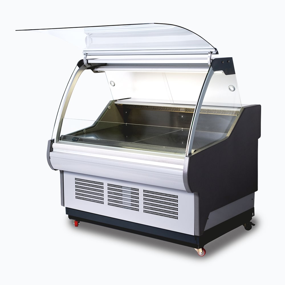 Bromic DD1250SG-NR - Square Glass Deli Display 1330mm