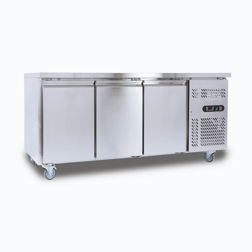 Bromic - Under Bench Freezer - 417L - 3 Doors - Stainless Steel
