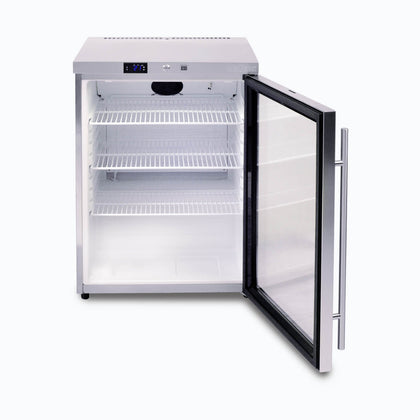 Bromic UBC0140GD-NR Glass Door Under Bench Fridge 138L