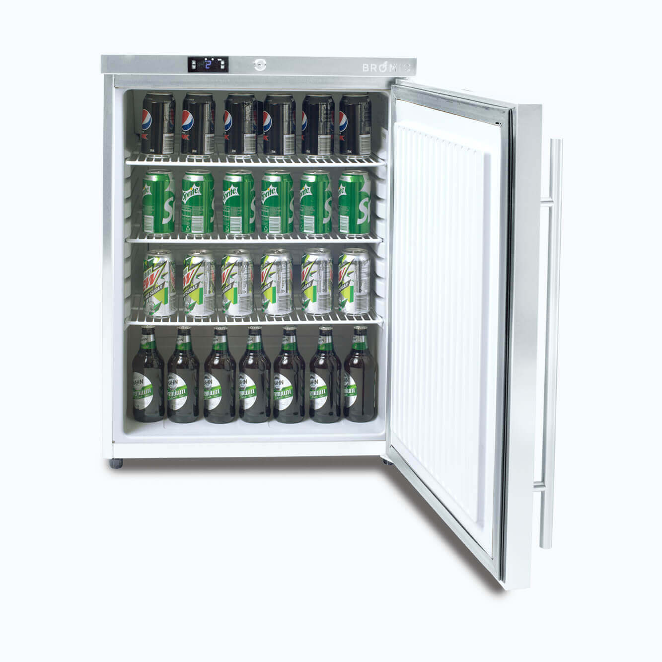 Bromic - Under Bench Fridge - 138L - 1 Door - Stainless Steel