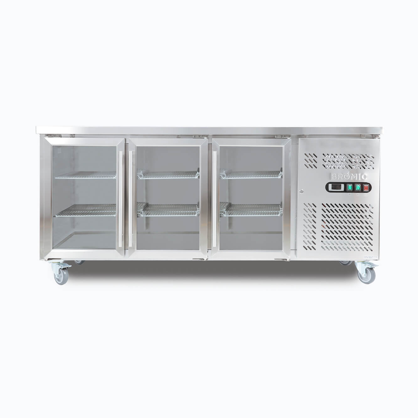 Bromic - Under Bench Display Fridge - 417L - 3 Doors - Glass
