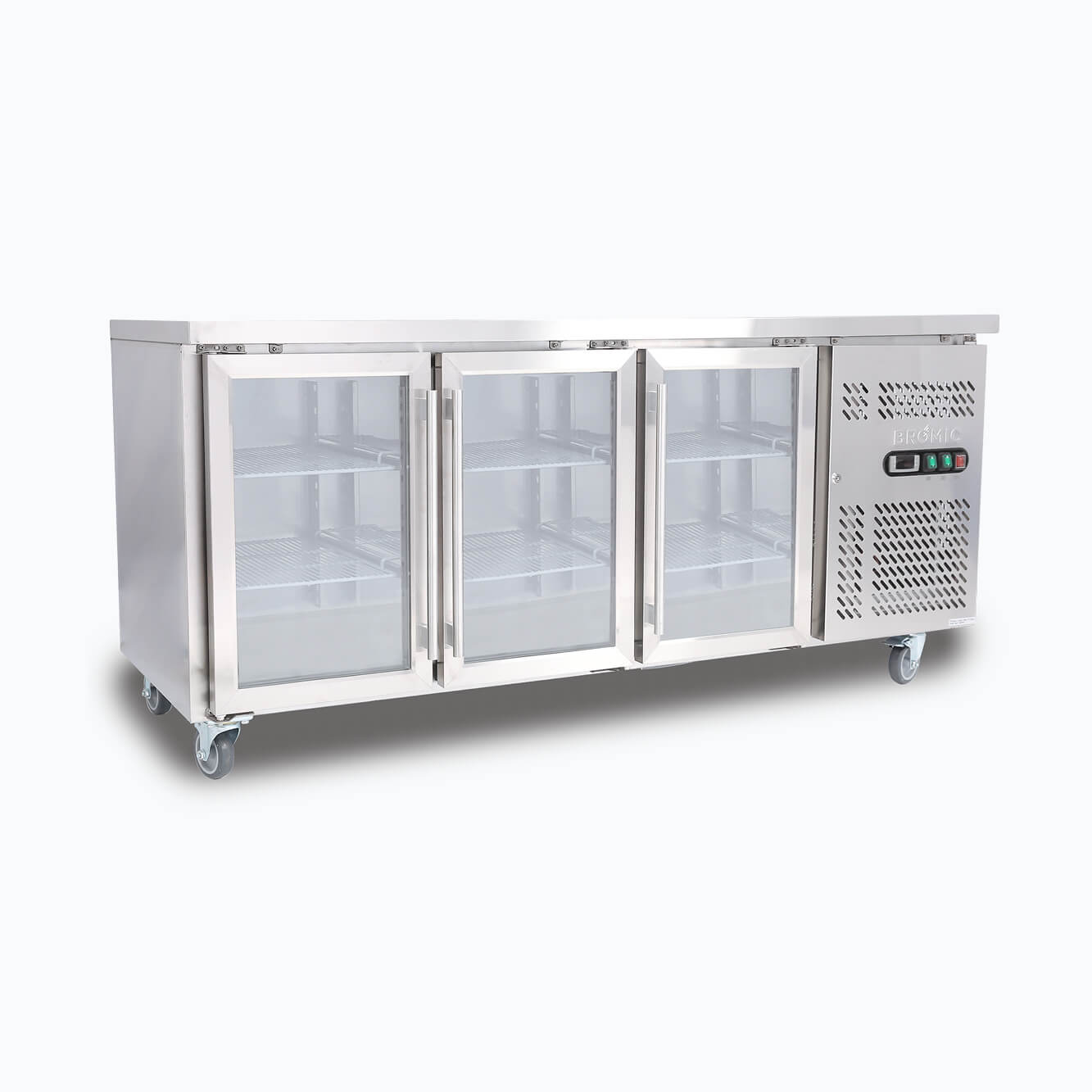 Bromic - Under Bench Display Fridge - 417L - 3 Doors - Glass