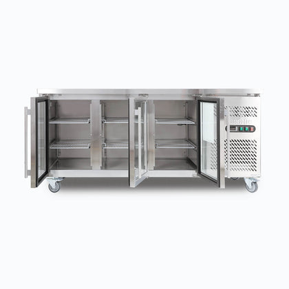 Bromic UBC1795GD-NR Three Glass Door Under Bench Fridge 417L