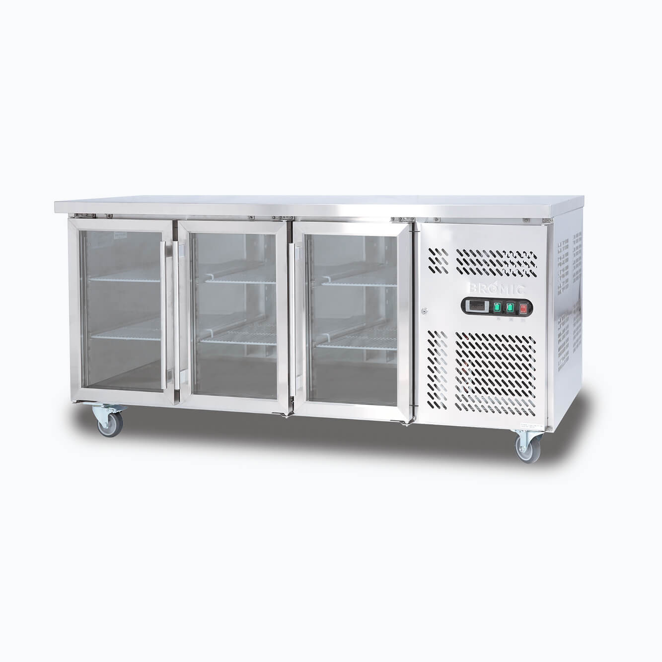 Bromic - Under Bench Display Fridge - 417L - 3 Doors - Glass