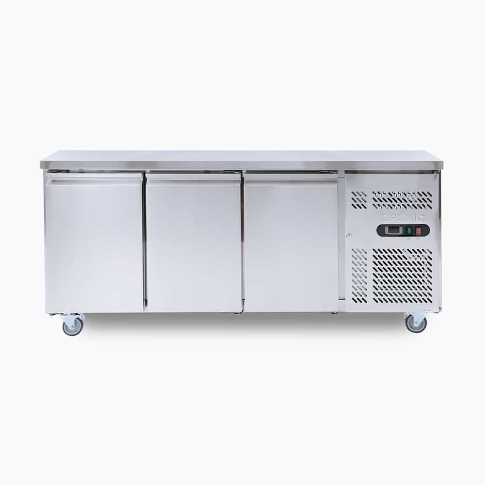Bromic - Under Bench Fridge - 417L - 3 Doors - Stainless Steel