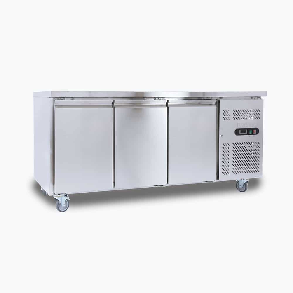 Bromic - Under Bench Fridge - 417L - 3 Doors - Stainless Steel