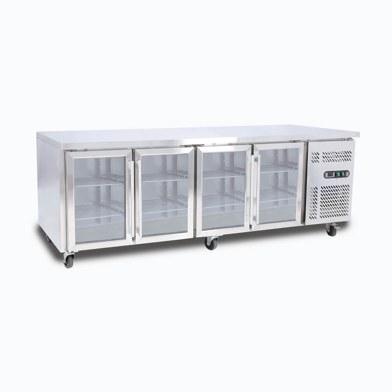 Bromic - Under Bench Display Fridge - 553L - 4 Doors - Glass
