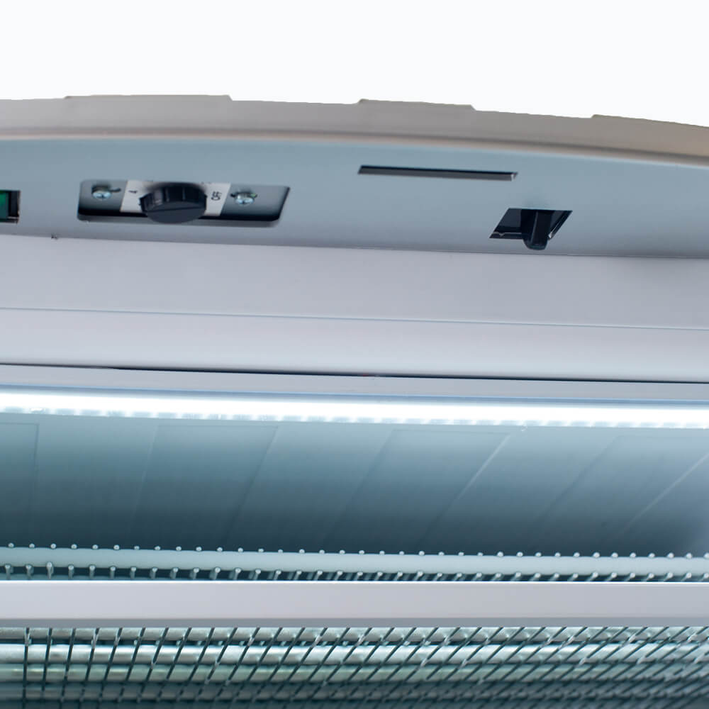 Bromic UF0374LS-NR LED Flat Glass Door Freezer with Lightbox 300L