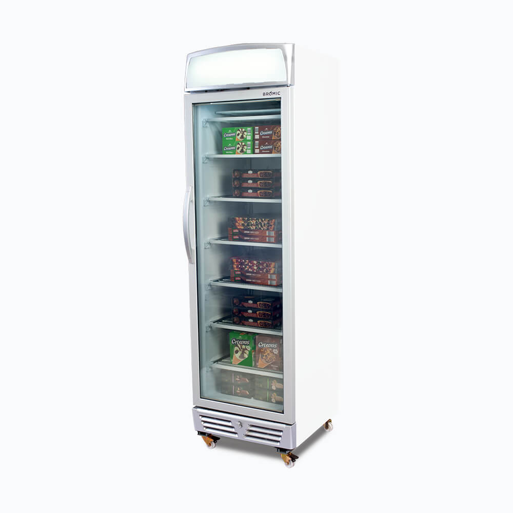 Bromic - Upright Display Freezer - 300L - 1 Door - Flat Glass - Lightbox