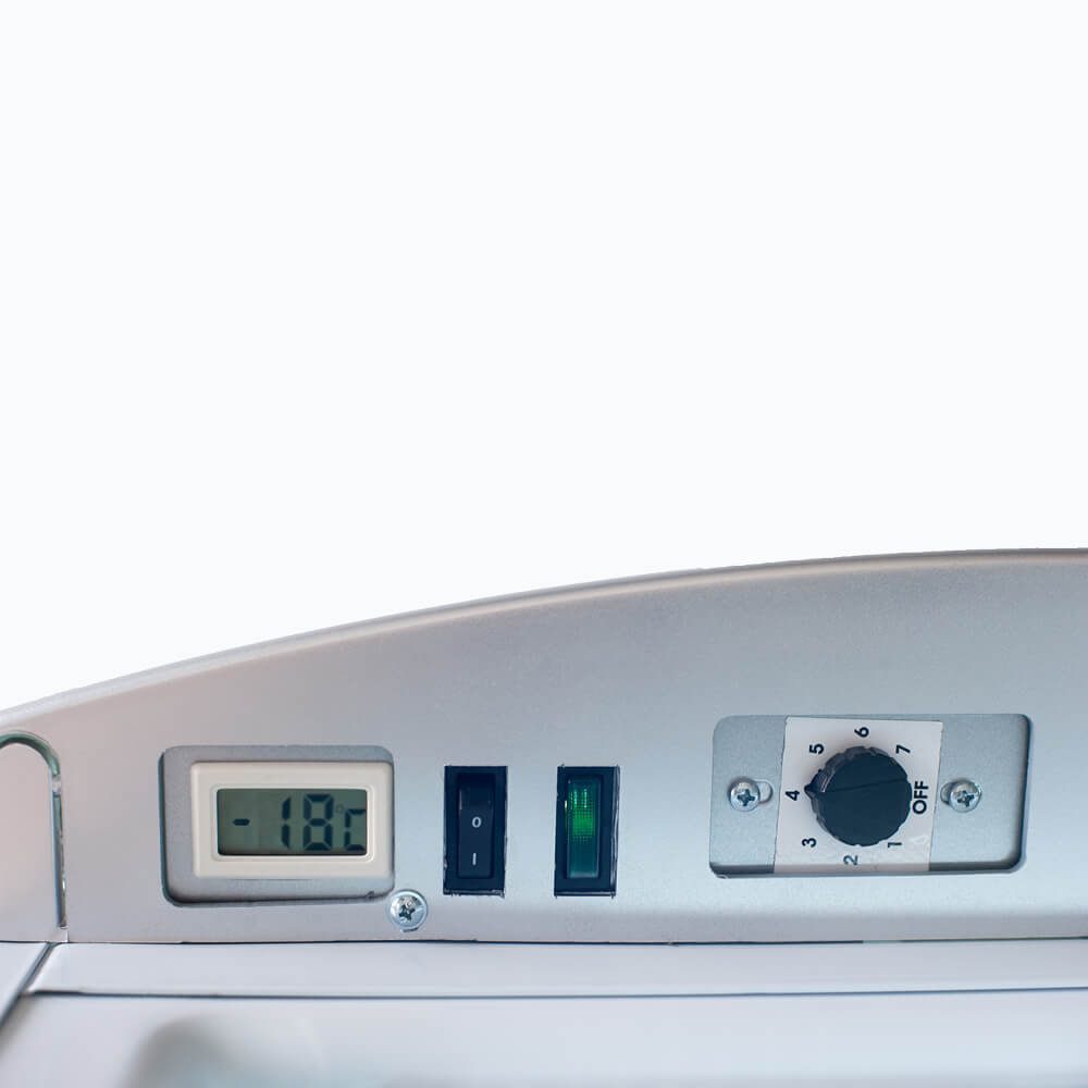 Bromic UF0374LS-NR LED Flat Glass Door Freezer with Lightbox 300L