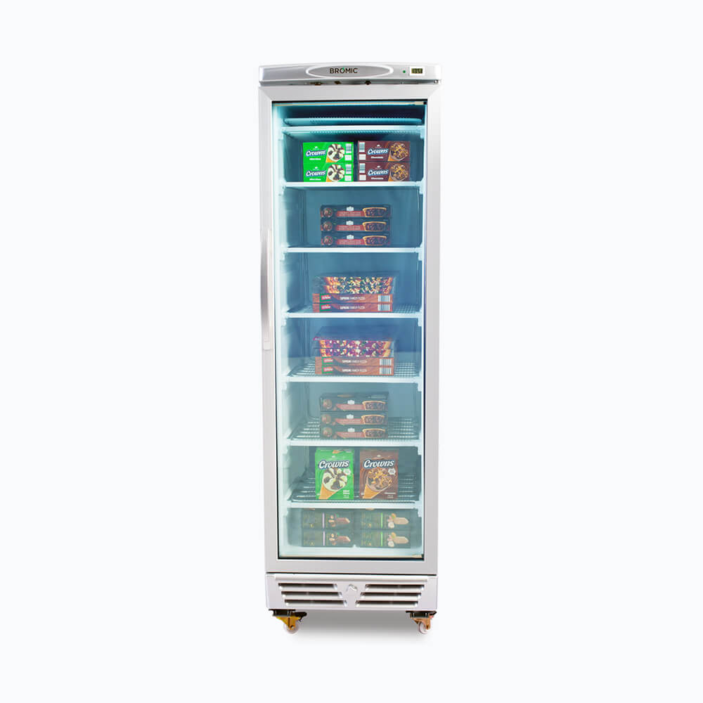 Bromic - Upright Display Freezer - 300L - 1 Door - Flat Glass