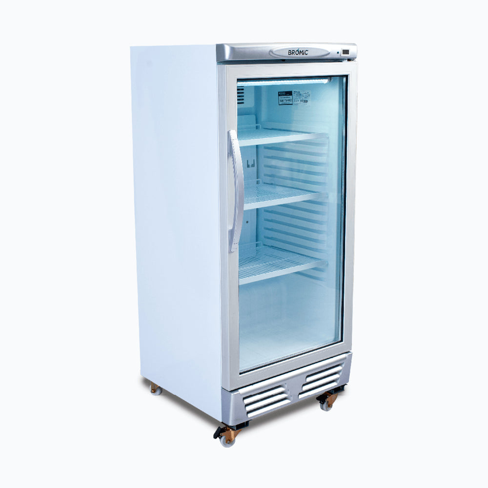 Bromic - Upright Display Fridge - 215L - 1 Door - Flat Glass