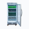 Bromic GM0220 Silver Flat Glass Door LED Display Fridge 215L