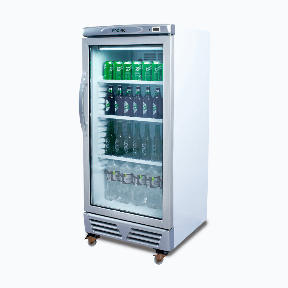 Bromic - Upright Display Fridge - 215L - 1 Door - Flat Glass