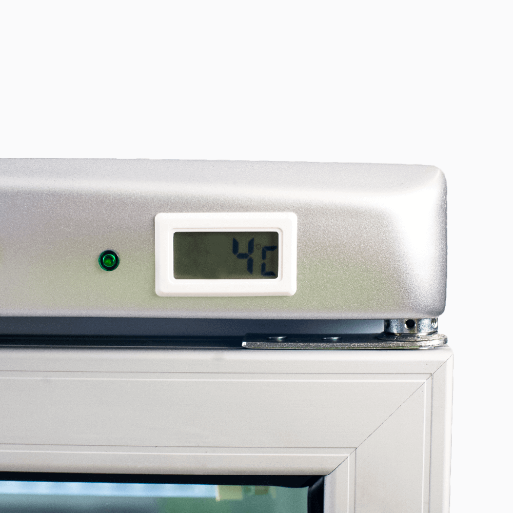 Bromic GM0220 Silver Flat Glass Door LED Display Fridge 215L