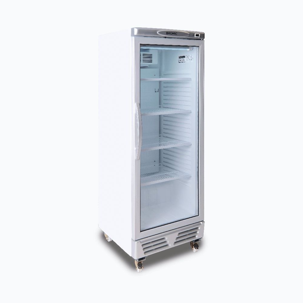 Bromic - Upright Display Fridge - 290L - 1 Door - Flat Glass
