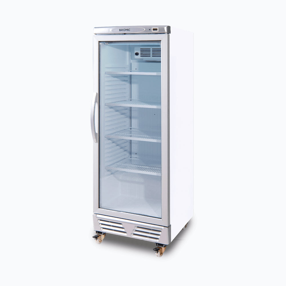 Bromic - Upright Display Fridge - 290L - 1 Door - Flat Glass