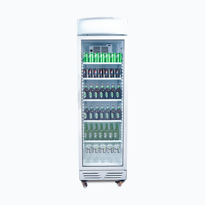Bromic GM0374L-NR LED ECO Flat Glass Door Display Chiller with Lightbox 372L