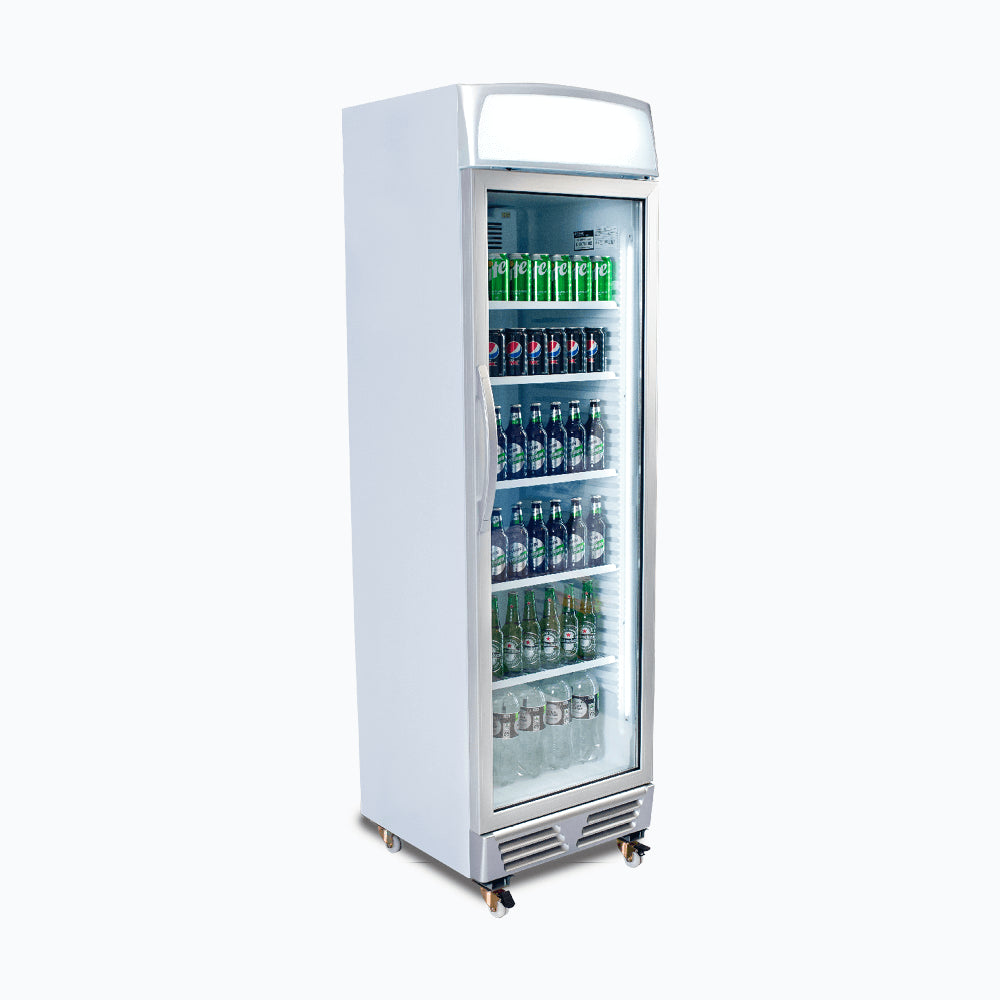 Bromic - Upright Display Fridge - 372L - 1 Door - Flat Glass - Lightbox