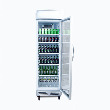 Bromic GM0374L-NR LED ECO Flat Glass Door Display Chiller with Lightbox 372L