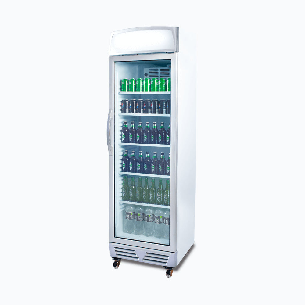 Bromic - Upright Display Fridge - 372L - 1 Door - Flat Glass - Lightbox