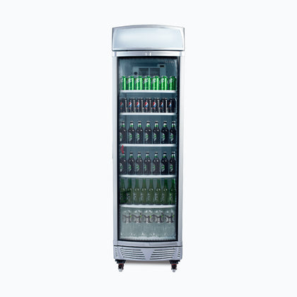 Bromic GM0400LC-NR LED Curved Glass Door Display Chiller with Lightbox 380L
