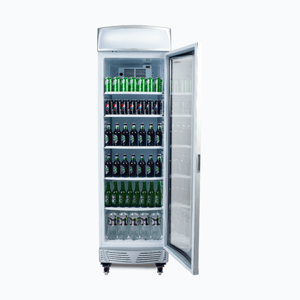 Bromic GM0400LC-NR LED Curved Glass Door Display Chiller with Lightbox 380L