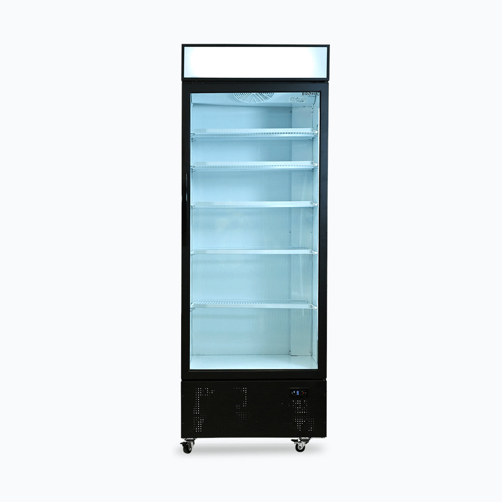 Bromic - Upright Display Fridge - 659L - 1 Door - Flat Glass - Lightbox