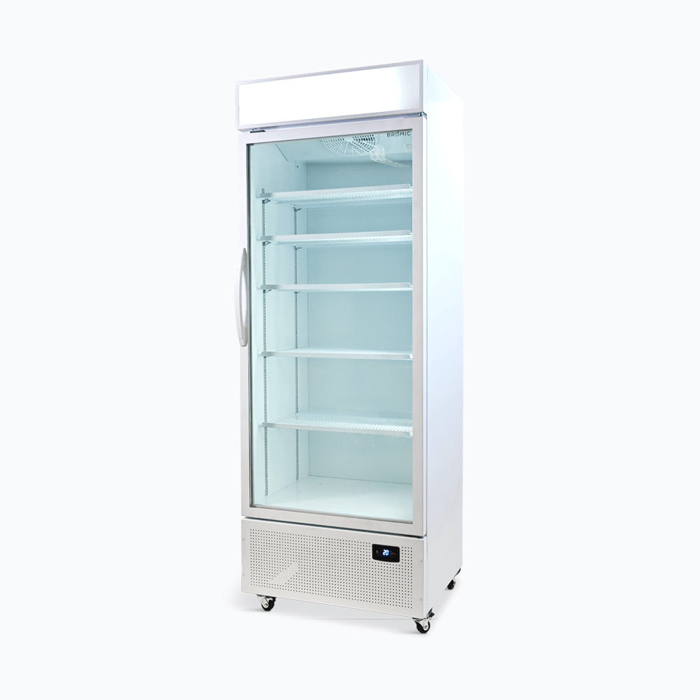 Bromic - Upright Display Fridge - 659L - 1 Door - Flat Glass - Lighbox