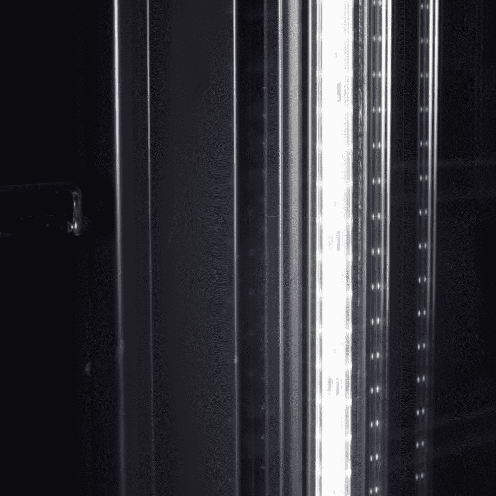 Bromic GM1100B-NR Two Flat Glass Door Upright Display Fridge 1126L