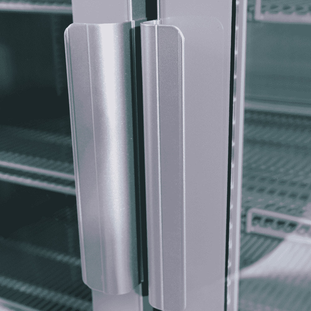 Bromic - Upright Display Fridge - 1126L - 2 Door - Flat Glass - Silver