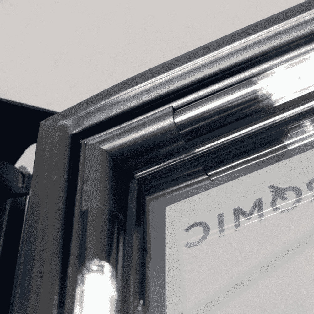 Bromic - Upright Display Fridge - 1126L - 2 Door - Flat Glass - Silver