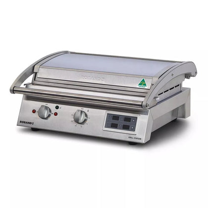Roband GSA815SE 8 Slice Grill Station, Smooth Plates, Electric Time